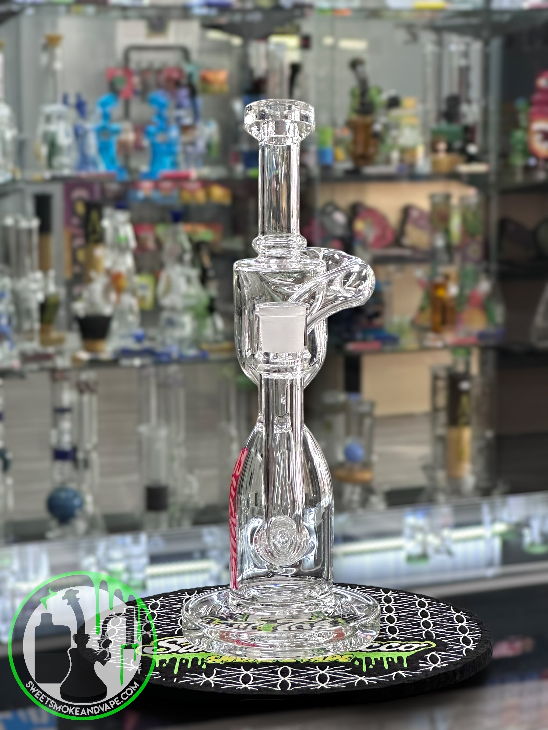 Ruckus Glass - 10” Drain Recycler "USA BLOWN" - Red