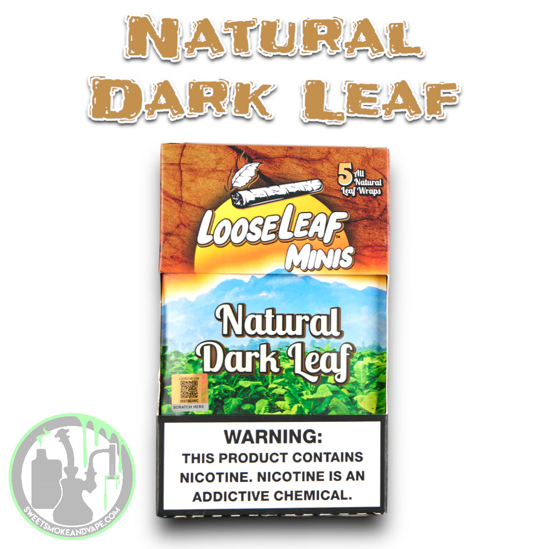 Loose Leaf Minis - All Natural Tobacco Leaf Wraps - Full Box (40 Wraps)