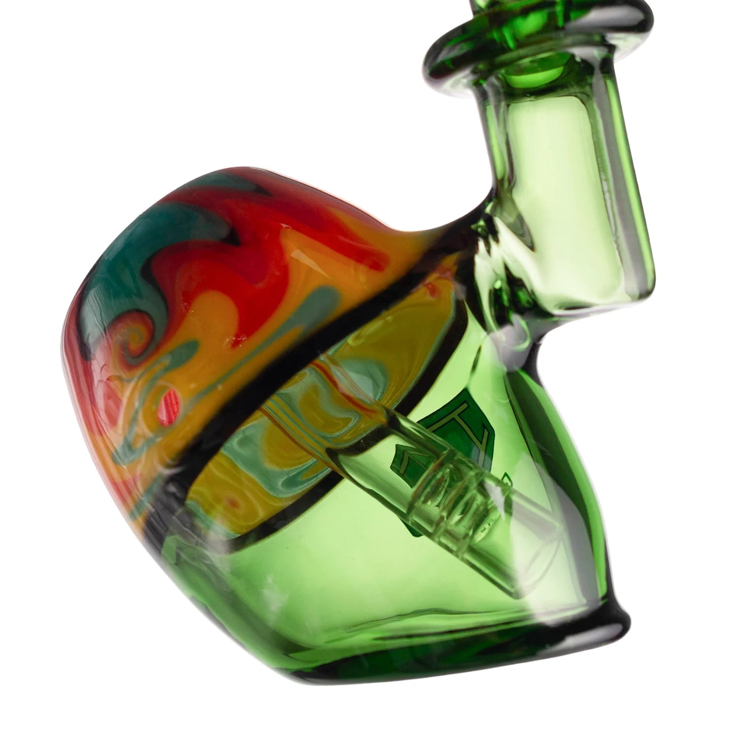 IC Glass - Cannabique Bubbler - Green Wig Wag