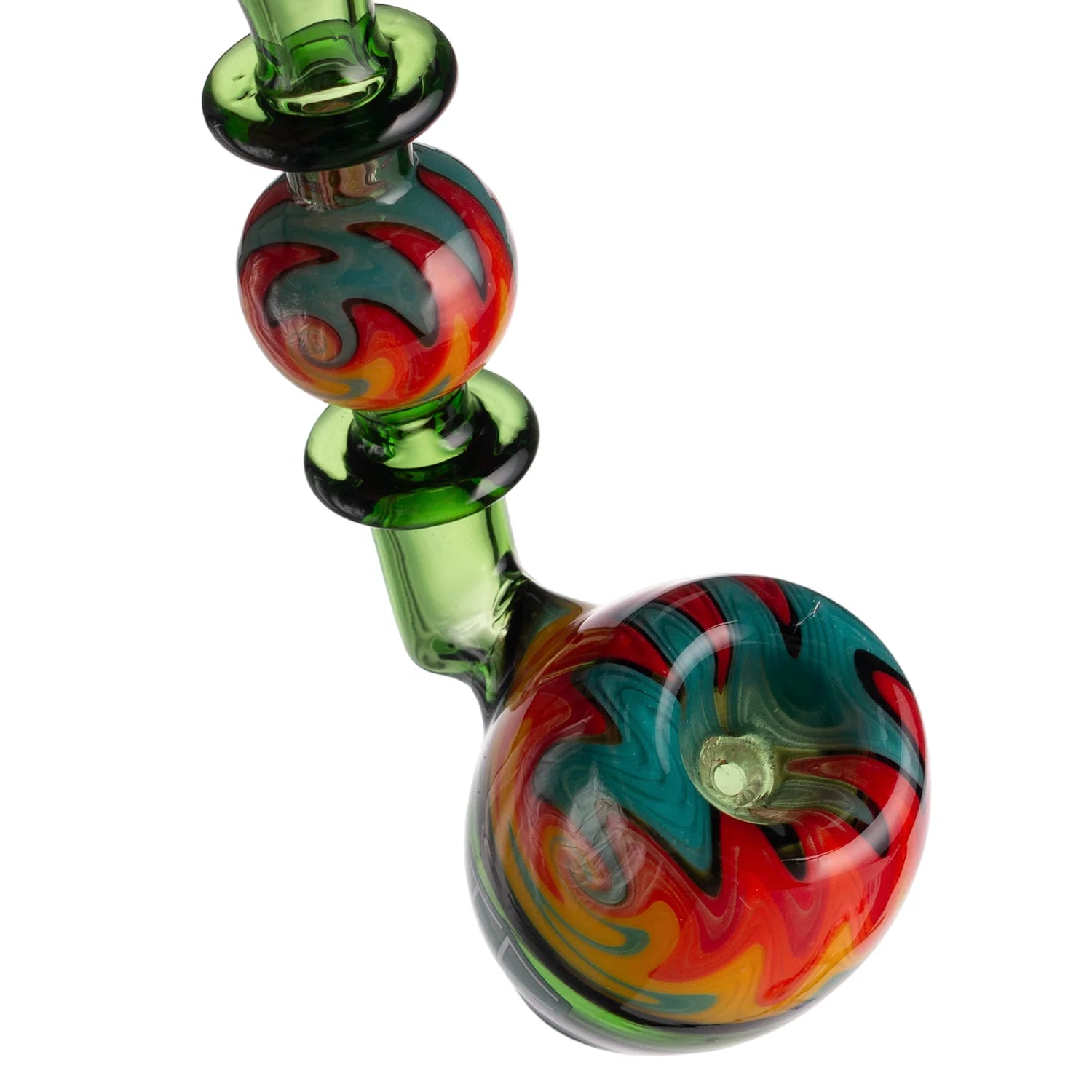 IC Glass - Cannabique Bubbler - Green Wig Wag