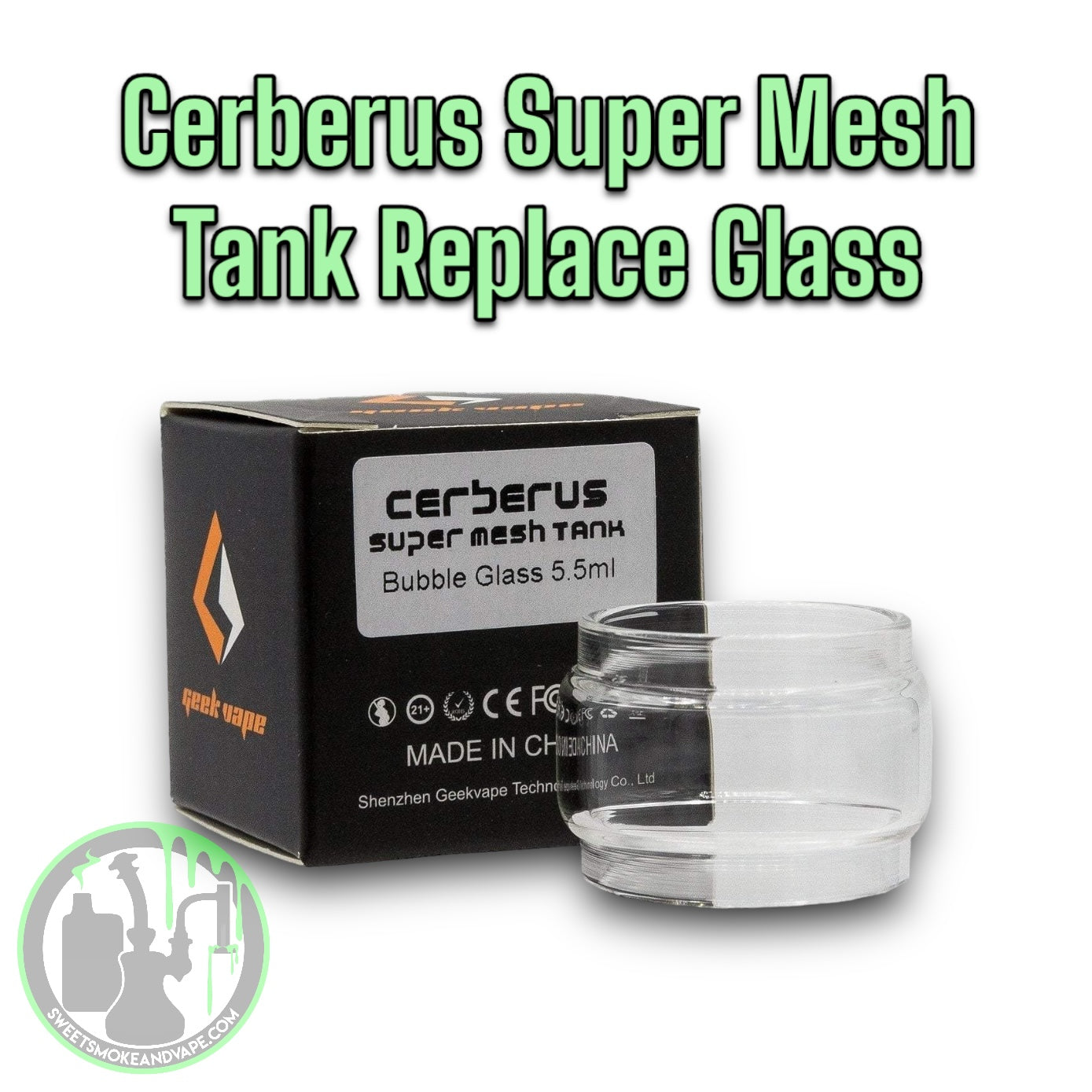 Geek Vape - Cerberus Super Mesh Tank Glass Bubble 5.5ml