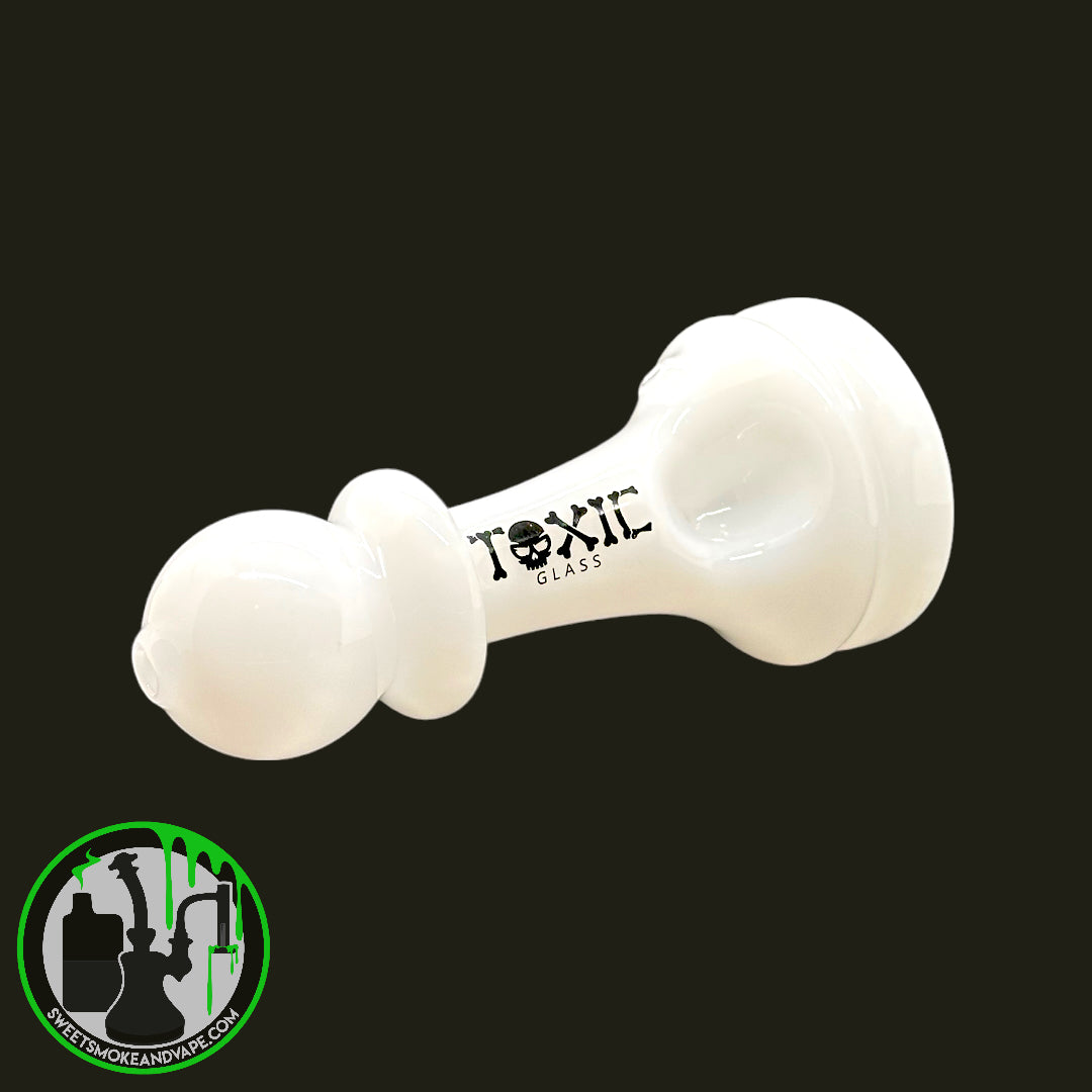 Toxic Glass - Chess Hand Pipe White