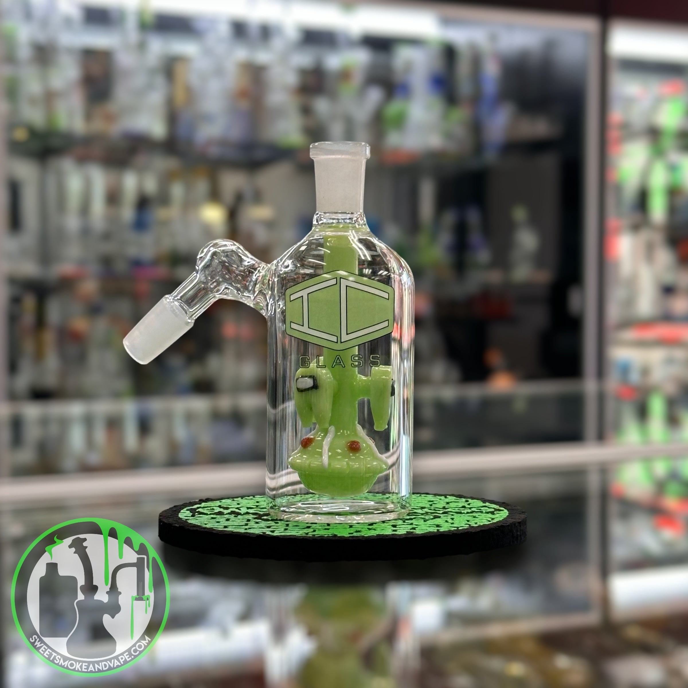 IC Glass - Ash Catcher 14mm 45 Green