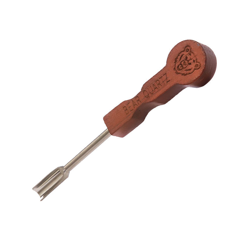 Bear Quartz - Mini Wood Dab Tool Scoop